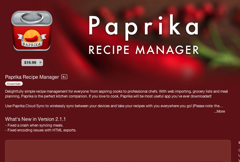 Paprika Mac App Store